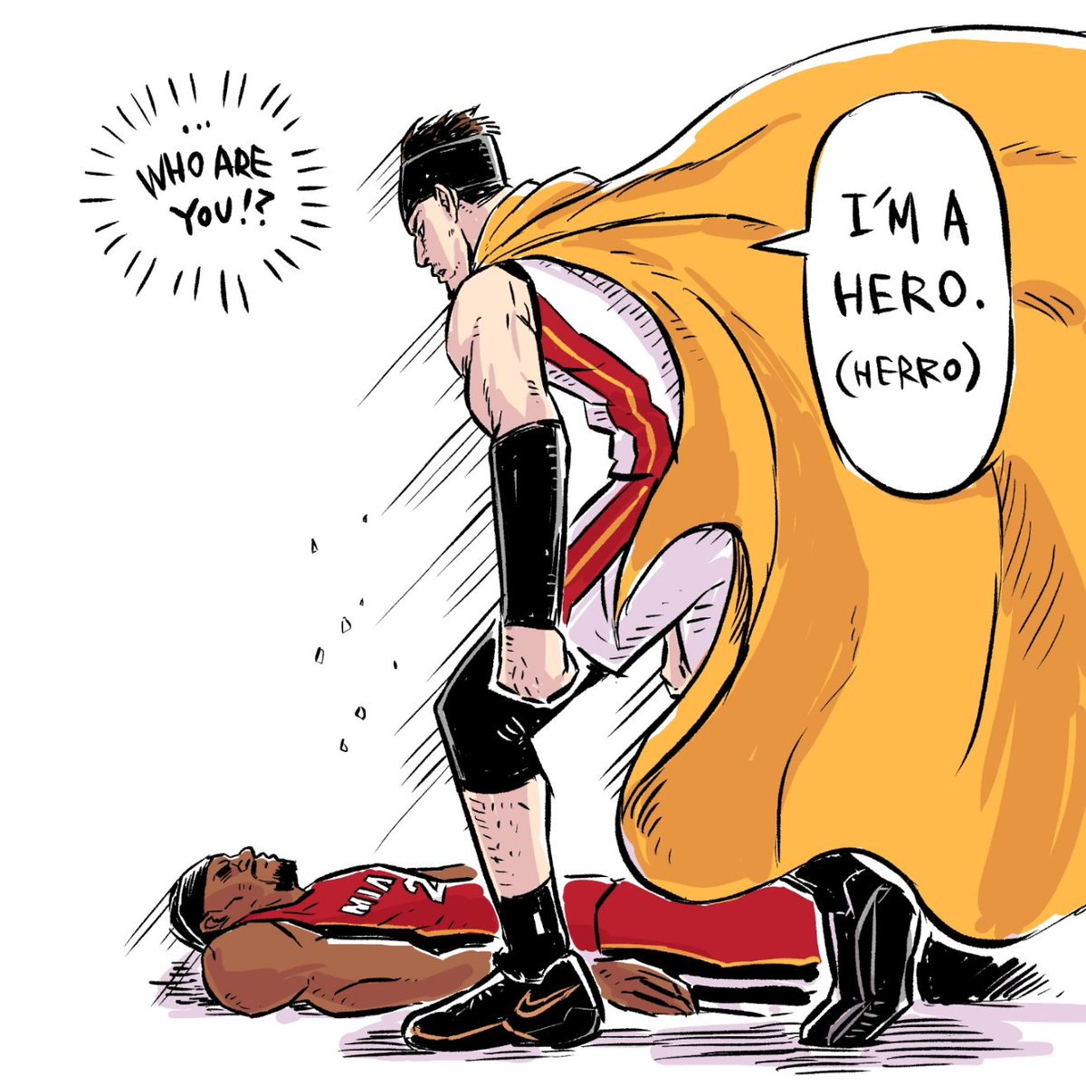 luckymong1's tweet image. #Herro was a hero #miami #heat #OnePunchMan