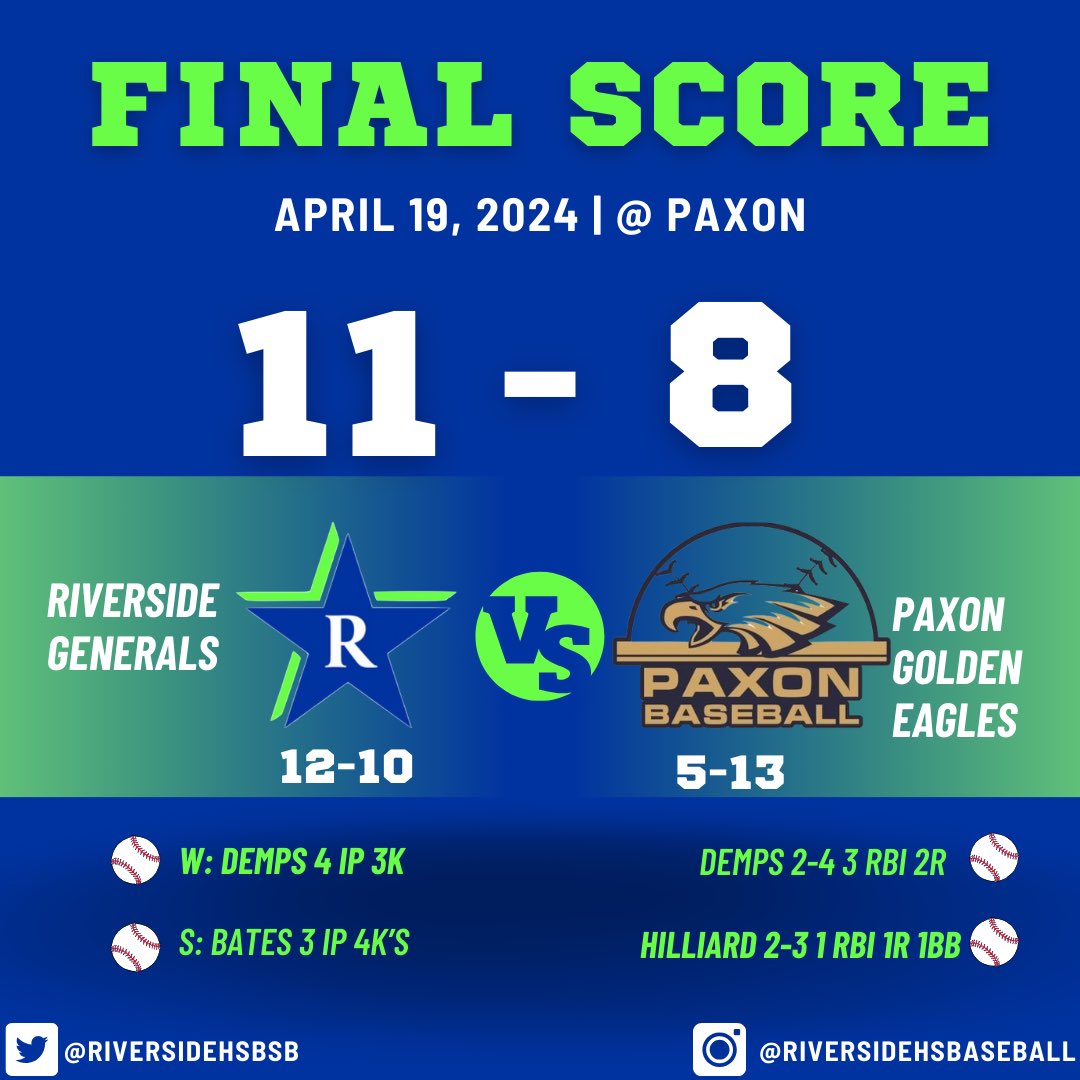 Riverside Generals Baseball tweet media