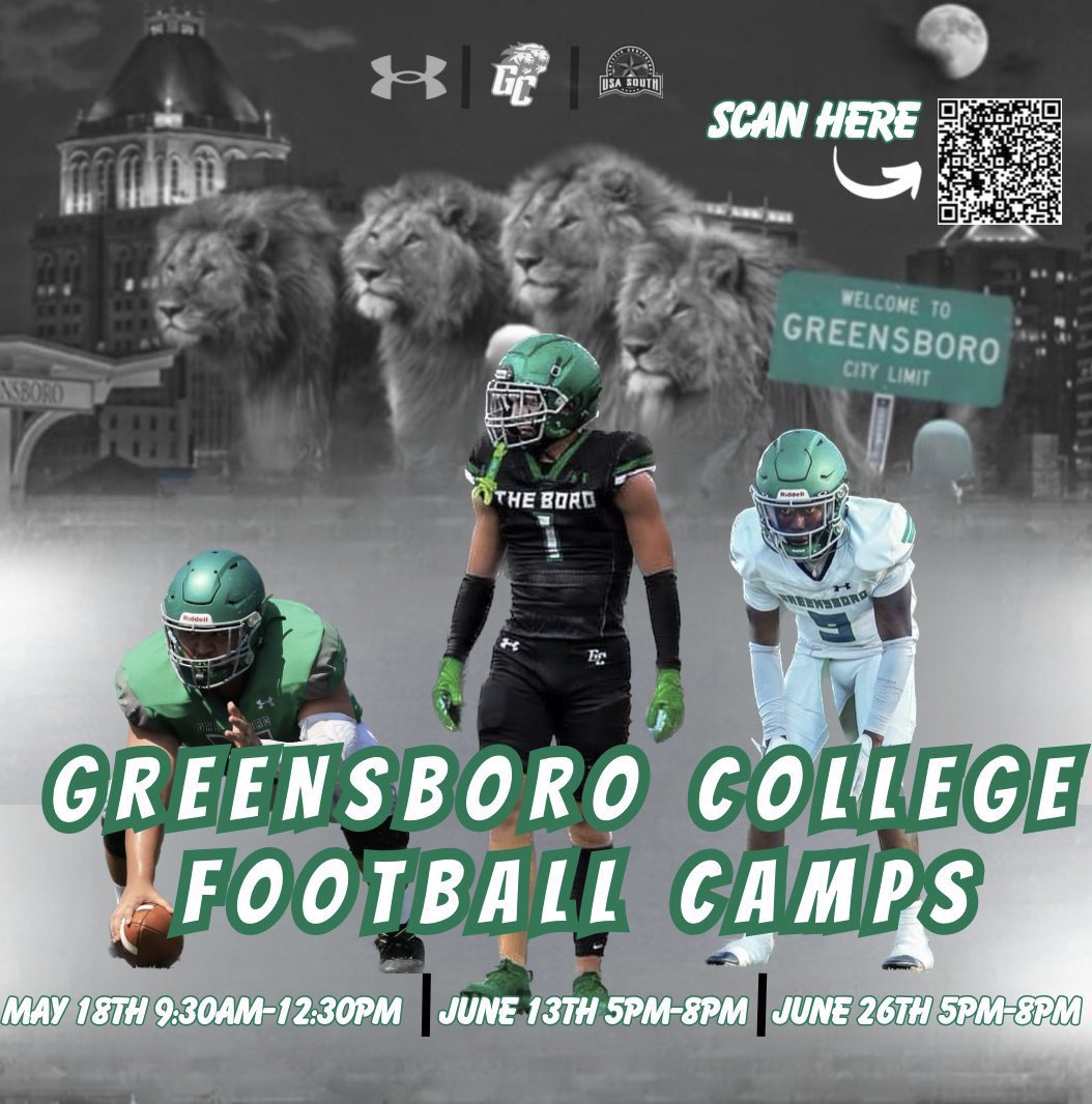 Come get coached by some of the best coaches in the USA South 🚨🚨🚨 Skills and Drills Camps 🦁🦁🦁 May 18 June 13 June 26 Click the link to register linktr.ee/gcfootball
