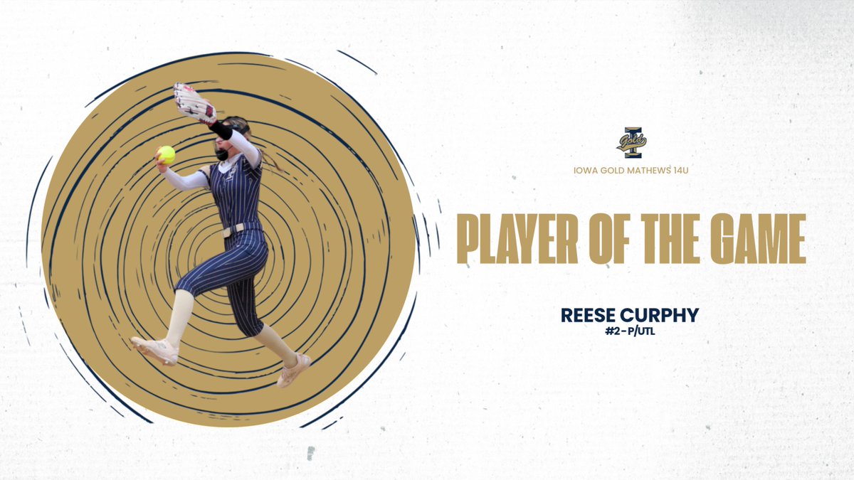BlitzIowa's tweet photo. Iow Gold Mathews Player of the Game, Reese Curphy! 2ER, 1BB, 5Ks in the circle. 
#gogold #iowagold #2KSS https://t.co/Ws4jv2clQk