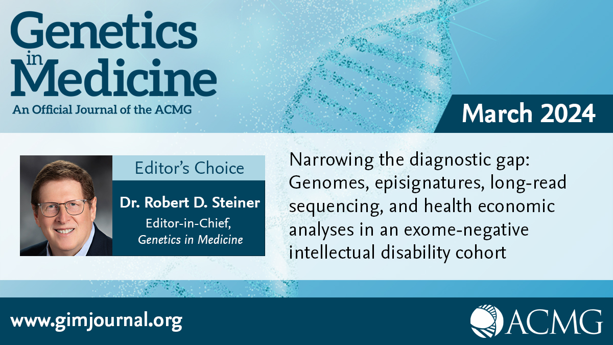 Maximizing diagnosis while minimizing cost for people with intellectual disability - The latest Editor's Choice article hand-picked for you by EIC Dr. Robert D. Steiner. Read now 👉 spkl.io/60194FSHJ @GIMJournal @TheACMG