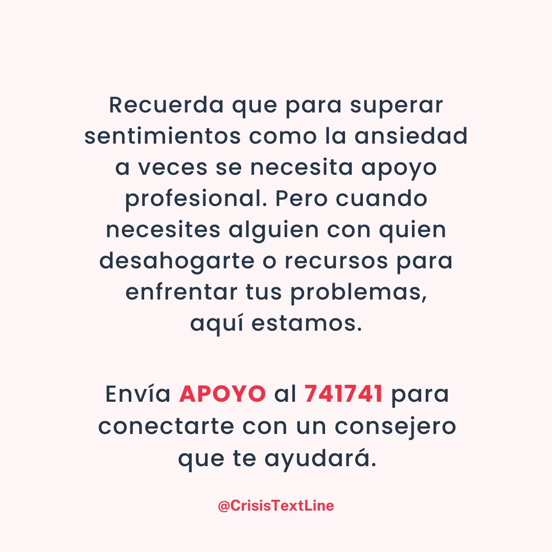 Muchas veces confundimos el estrés y la ansiedad. Este #MesDeConcienciaciónSobreElEstrés, entendamos la diferencia y tomemos medidas para mejorar nuestra salud mental. Envía APOYO al 741741 para recibir ayuda cuando lo necesites. Recuerda que nunca estás sol@ en este camino. ❤️