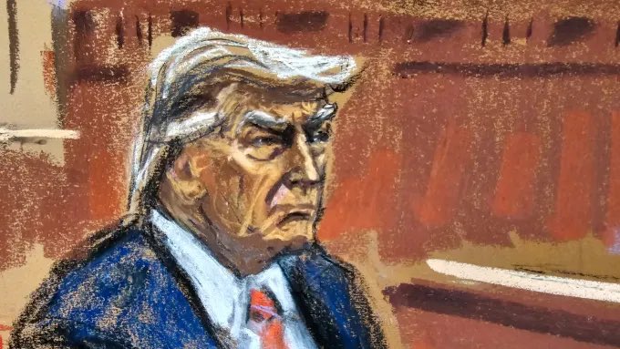 The courtroom sketches of Trump are hilarious because it always looks like his hair is massaging his temples and trying to hear about his terrible, horrible, no good, very bad day.