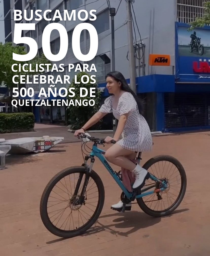 Buenassss ☎️ ✨🌝 VAMOS A CELEBRAR LOS 500 AÑOS DE QUETZALTENANGO 🥳 🙌 Me ayudas a que todos los que saben pedalear bici en Guatemala nos juntemos en la Tacita de Plata por su cumpleaños 🎂🍾 🙌 Déjame una bici en los comentarios para incluirte en el BiciTour Gratuito por