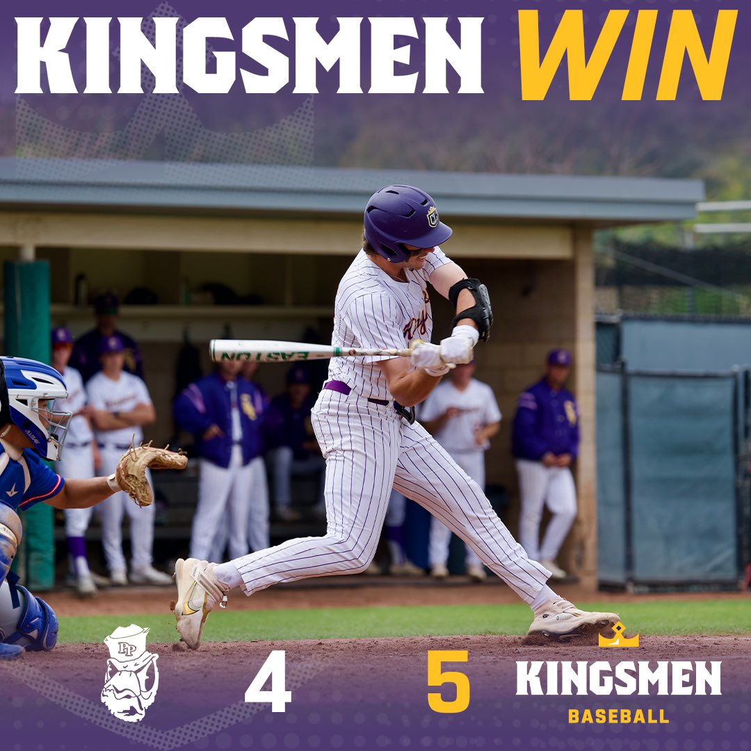 Walk-off! Kingsmen baseball does it again as they take the series opener with Pomona-Pitzer! Sebastian Smith delivered the clutch hit! #OwnTheThrone