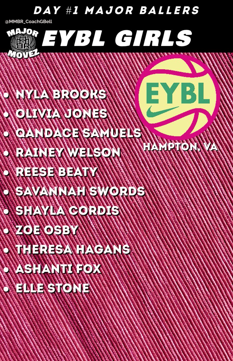 #MMBR Day #1 Major Ballers | Hampton, VA @BWSLGirlsAAU EYBL Girls @NikeGirlsEYBL @MajorMovezMedia @MajorMovezTV @ball_7b @QandaceS @elleboogie_10 @reesebeaty1 @RaineyWelson @zoe_osby