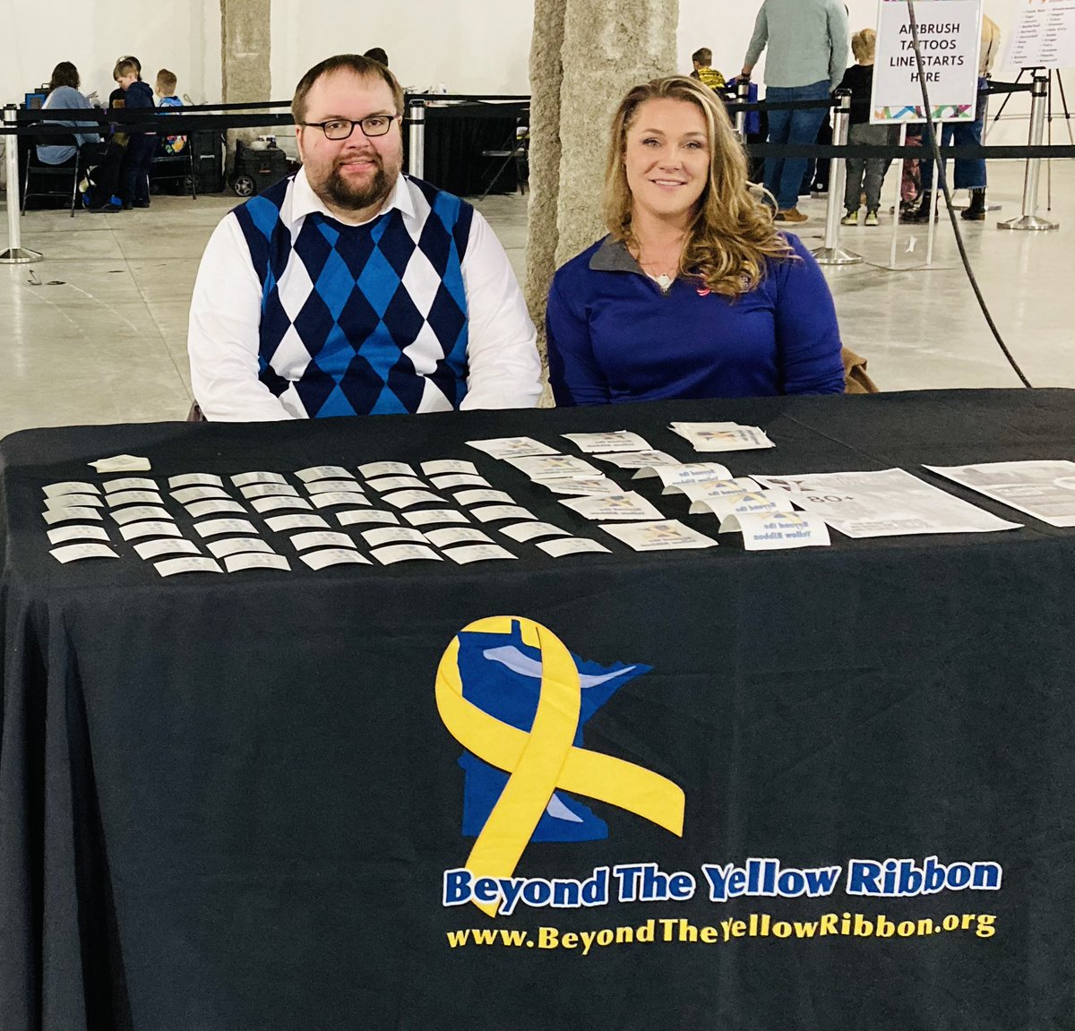 Our #BTYR community outreach coordinators, Ryan Walker and Stefanie Hurt, were at the annual Purple Up celebration at @mallofamerica today. Thanks to everyone who stopped by. We appreciate the support. MOA is a BTYR company. #MonthOfTheMilitaryChild