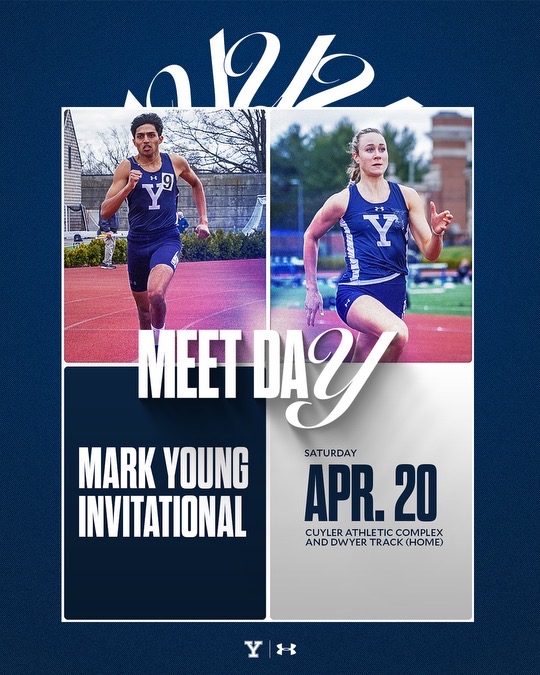 MEETDAY! We host the Mark Young Invitational. Live Results ➡ tinyurl.com/5fb8nyaw #ThisIsYale