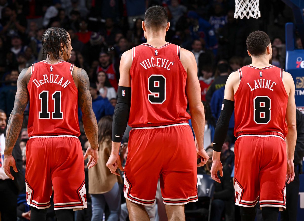 The end of this mediocre #Bulls era. - Mortgaged the future by trading for Nikola Vucevic - Overpaid Zach LaVine making him unwanted around the league - Hitched their wagon to an aging DeMar DeRozan who plays an outdated style of basketball and ruins the flow of the offense