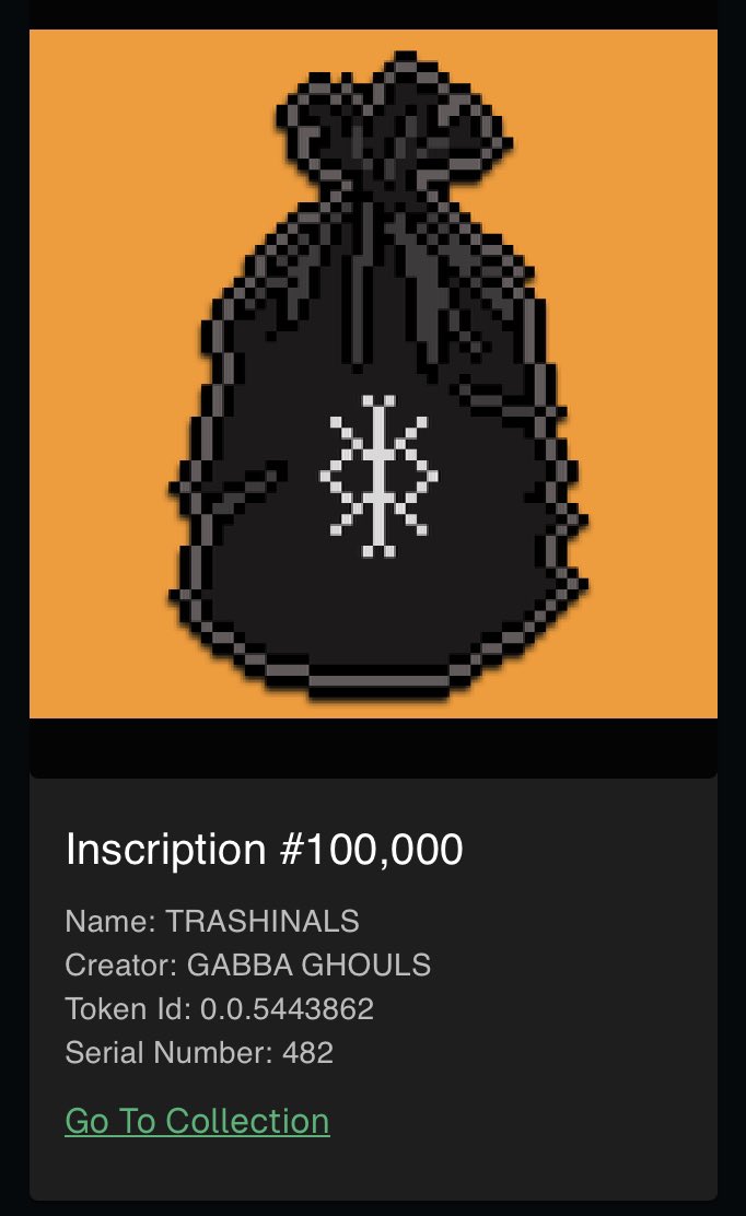 On this historic Bitcoin halving day &amp; official launch of runes, had to make sure the Trashstone was inscribed on the 100k marker for #hashinals 😁🚮

You could land for free the 100k inscription!  Associate 0.0.5443862 to receive the airdrop (10k max supply) #trashinals