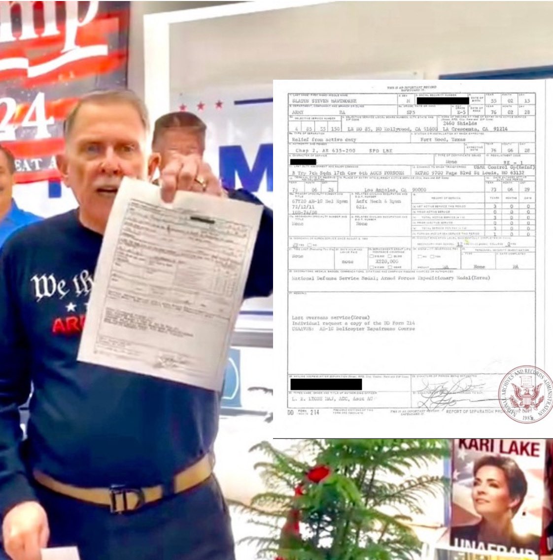 MtnDailyStar's tweet image. 👀✅🌟
Data dump #1 🇺🇸
@SteveSlatonAZ #LD7 
1st doc is the DD214 Slaton gave to #KMOG, Col. Murphy. KMOG sent it to @MtnDailyStar 

2nd doc is the official DD214 obtained by guardiansofthegreenberet.com and NPRC. 

@brahmresnik @GenFlynn @EliCrane_CEO @AZGOP