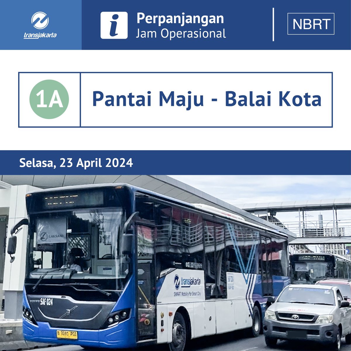 Kabar gembira, Sahabat TiJe! Mulai Selasa 23 April 2024, layanan rute ...
