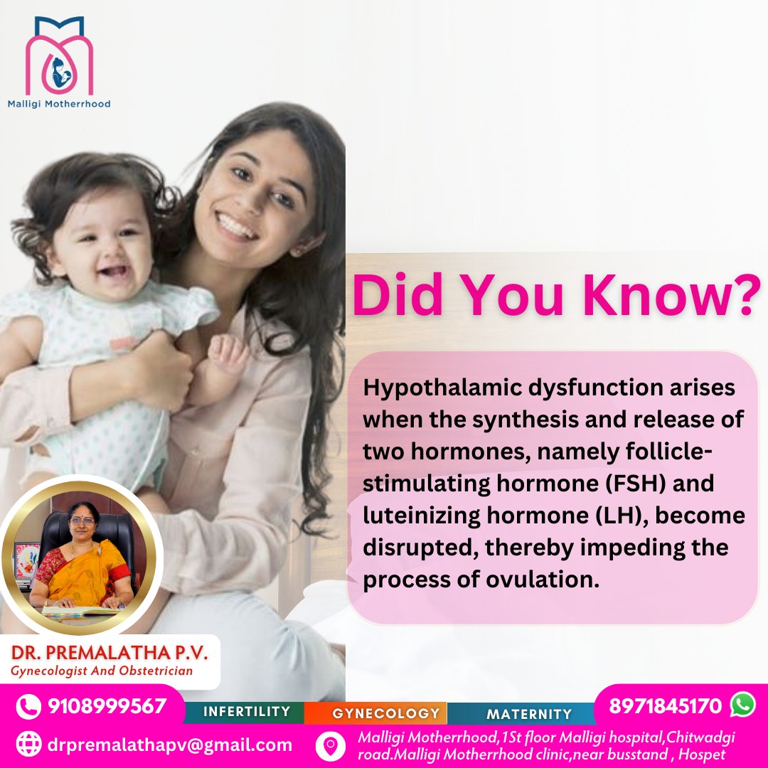 Hypothalamic dysfunction can arise due to various factors such as stress, tumors, or genetic conditions, impacting hormone regulation and fertility. 

#HypothalamicDysfunction #FertilityIssues #pcos #IVF #ExpertCare #IVFSuccess #spermhealth #hospetfertility