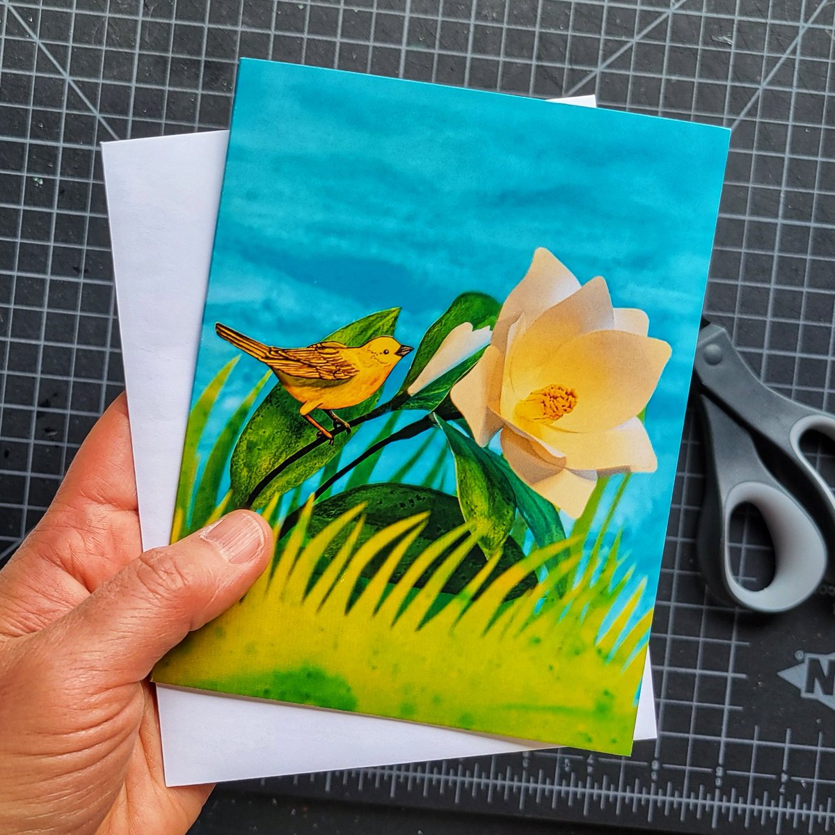 Test print of my art from Cat Print as an A2 card. #cards #artprint #Illustrator