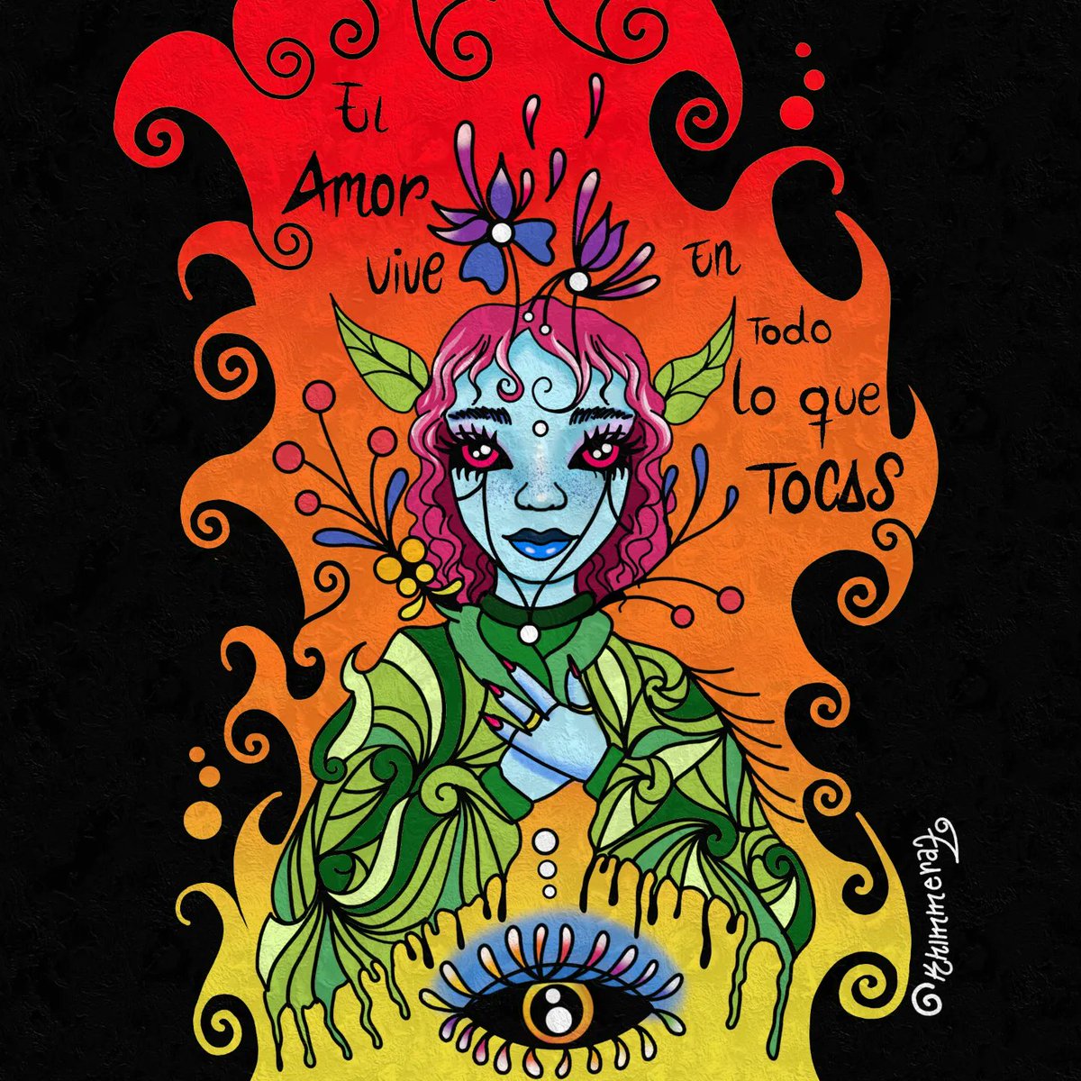 khimmeraz's tweet photo. Perdida en el Fuego ❤️‍🔥
#khimmeraz #ilustrationart https://t.co/JlEHEpwu0S