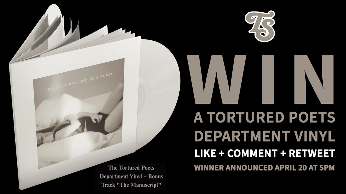 smokiesbaseball's tweet photo. 🚨GIVEAWAY TIME!🚨

The winner will receive a Taylor Swift THE TORTURED POETS DEPARTMENT vinyl!

To enter:
- Must follow us 👋🏻
- Like this post.
- Comment your favorite T. Swift song.
- Retweet this post!

Good luck! Winner will be chosen from Facebook OR Twitter on 4/20 at 5pm! https://t.co/RzFqAgZpXr