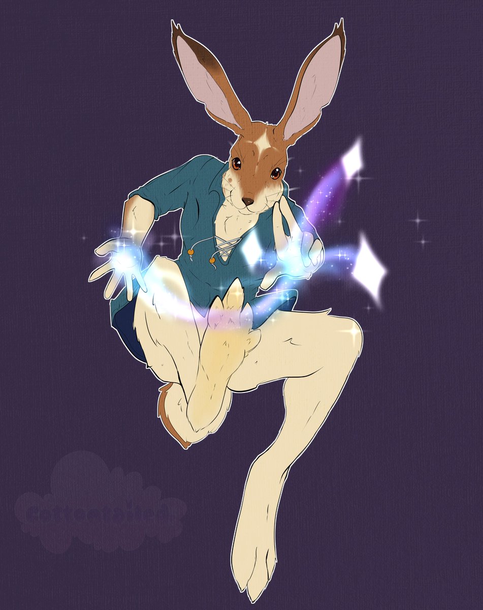 Harrison from @Rolealready. I have been really enjoying using these characters for practice.  

Character belongs to @againstspooky 

#digitalart #dndcharacterart #rabbitoc #magic #rolealready