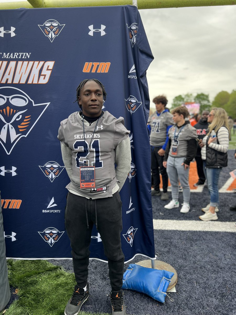 Enjoying my time at @UTM_FOOTBALL today for a junior day and spring game @Coach_Grimmett @TheJungleEra @RickeyBrownJr3