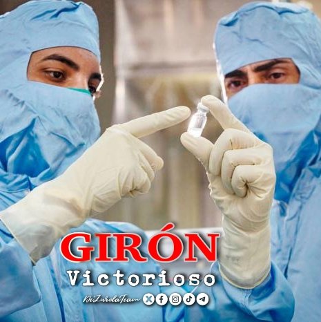 Gracias a un #GirónVictorioso pudimos enfrentar la Covid-19 con nuestras propias vacunas. Es por eso que (...)lo que no pueden perdonarnos los imperialistas es que estemos aquí(...) Y acá estamos de Patria o Muerte #GirónVictorioso #DeZurdaTeam