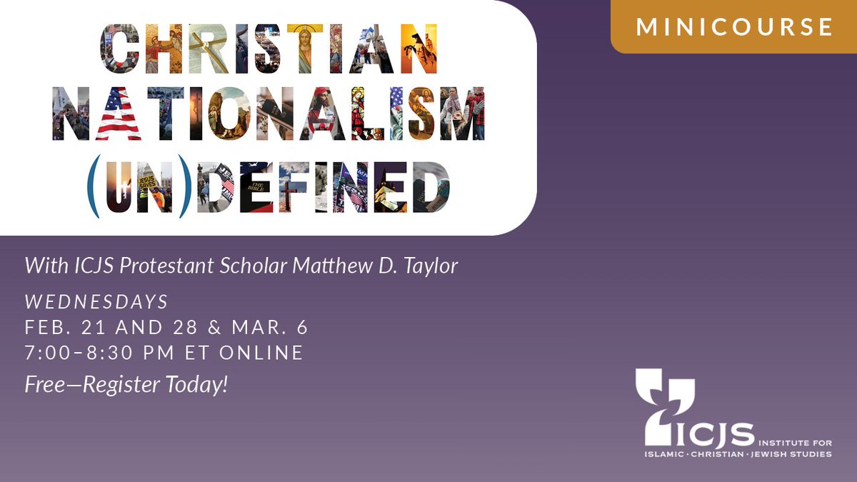 I also discussed with @OTMBrooke the history of American Christian nationalism, which I explored in some depth in a 3-part course I taught for @ICJSBaltimore in February. 

The videos of our 3 sessions are all available on YouTube: icjs.org/events/christi…  5/