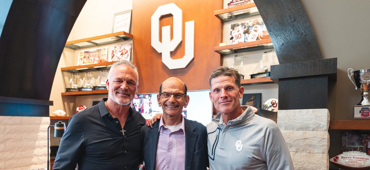 The Official Welcome Party from the SEC🤝Welcome to NORMAN ⁦<a href="/finebaum/">Paul Finebaum</a>⁩ ⁦<a href="/GotBoz44/">Brian Bosworth</a>⁩