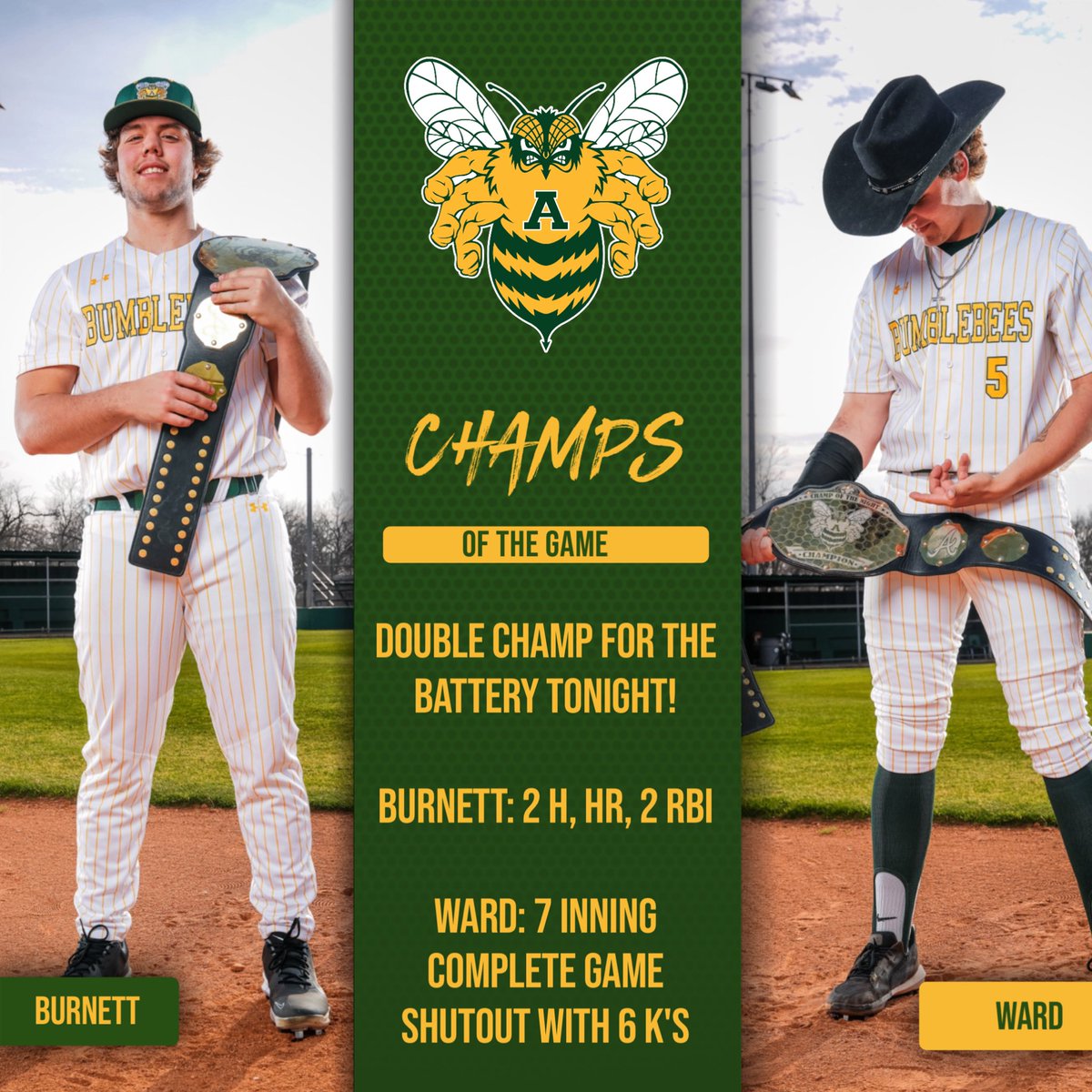 BEES WIN 8-0 over Lexington! #StingEm