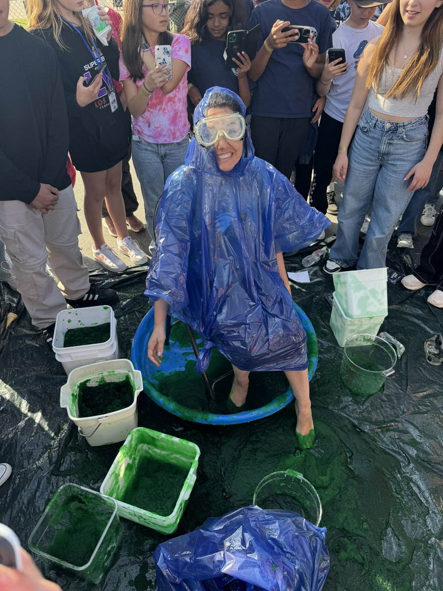 Spring Fun Fest is never bloomin’ unless the @mcms principal and AP get slimed. 🐾💚🪣