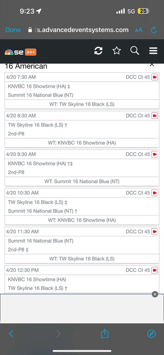 3-0 in pool today! 
Schedule for day 2: 
#volleyball #co2026 #libero #lonestarclassic