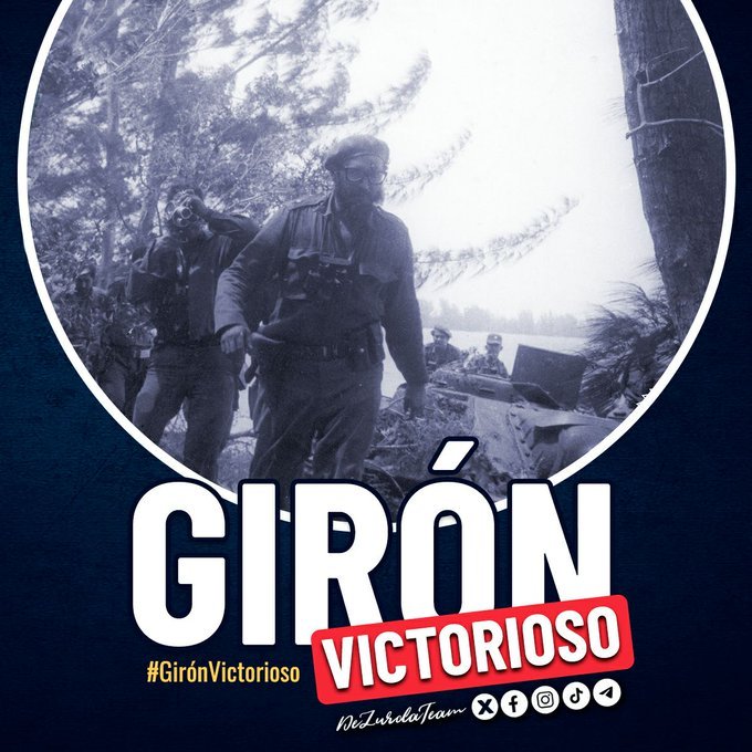 #GironVictorioso es, por derecho propio, símbolo de victoria; síntesis de la consigna ¡Patria o Muerte! ¡Venceremos! También es gloria y recuerdos; es una lección de patriotismo, de independencia y de soberanía. #DeZurdaTeam 🤝🐬 @DeZurdaTeam_
