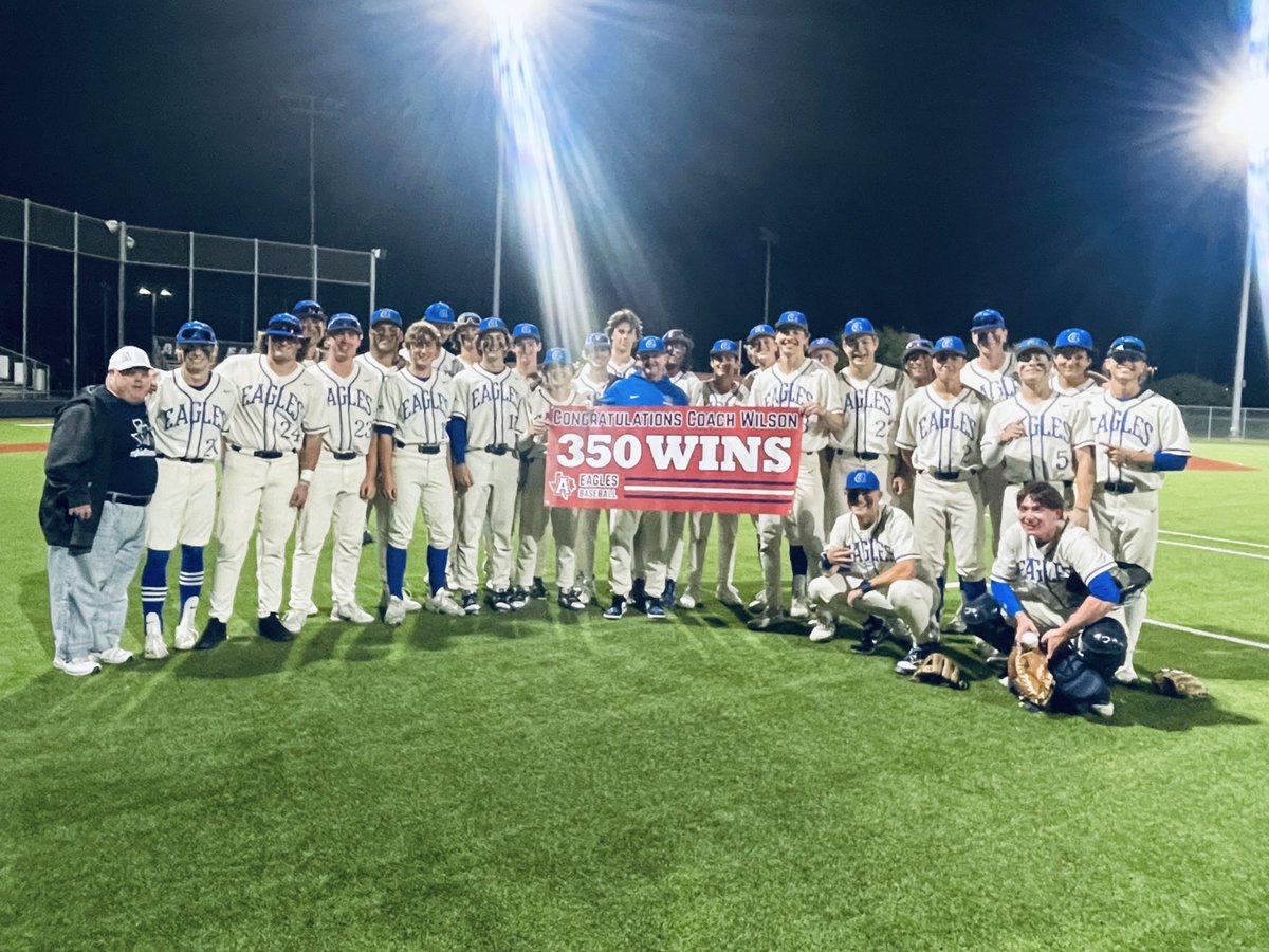 Congratulations ⁦@allen_baseball⁩ on your 1-0 Win over Prosper and to Coach Wilson for his 350th career WIN! 🅰️🆙⚾️