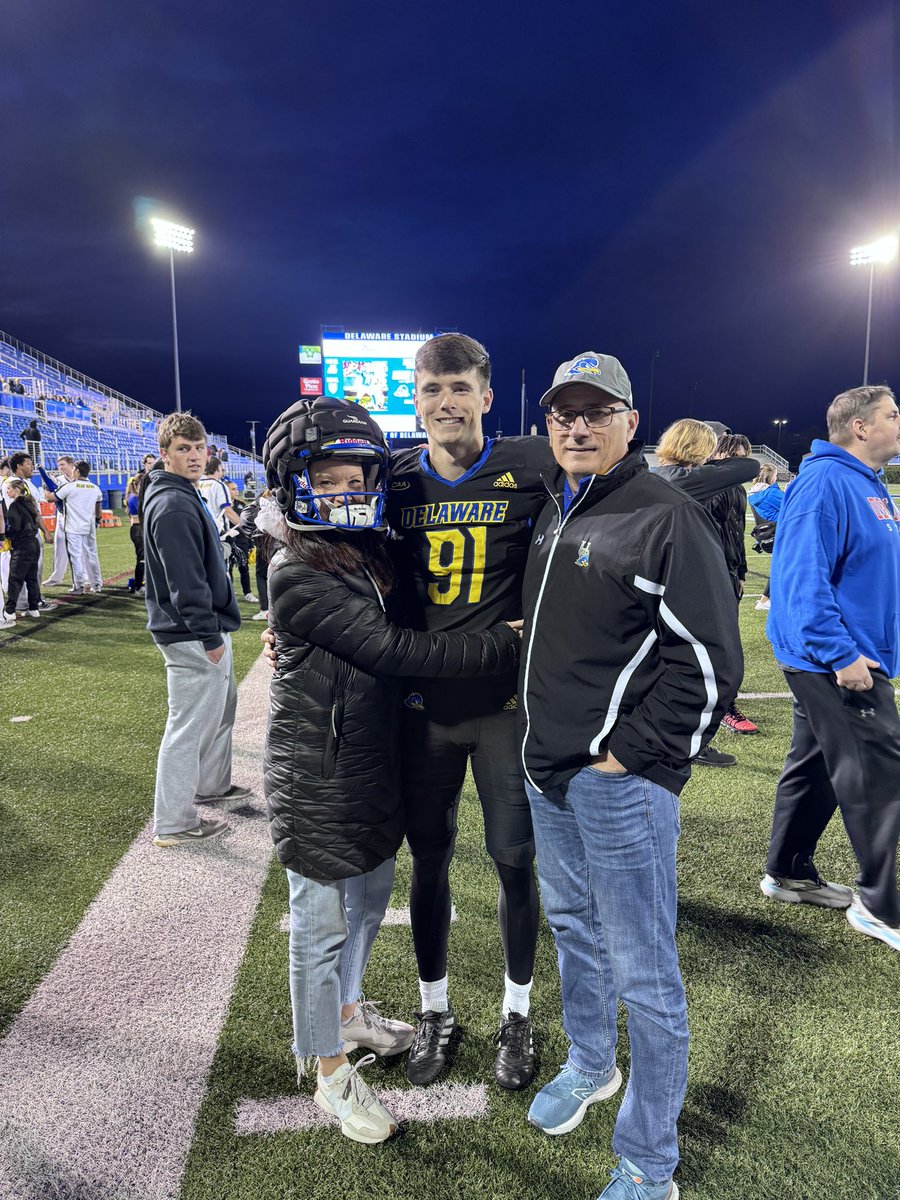 @Delaware_FB spring game 2024. It was fun to see @natereedd back uniform. Solid night. 3/3 XP and 1/1 FG for 46 yards. @4thDownPerform @tara_b_reed