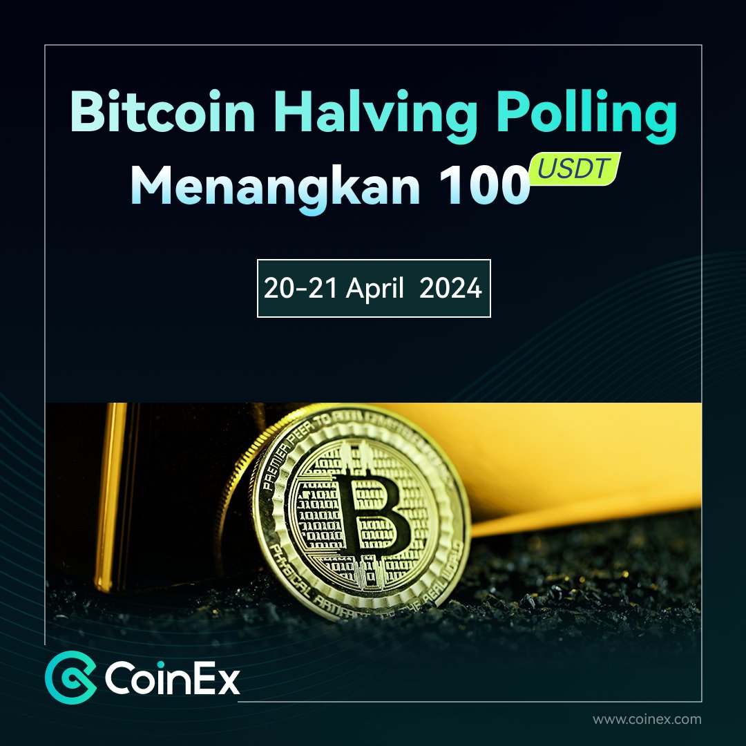 Spesial BTC Halving! 🎉
Yuk polling harga BTC setelah halving akan koreksi atau pump nih?

Syarat &amp; ketentuan 👉 bit.ly/SpecialBTCHalv…

📅: 20-21 April 2024

#CoinExBTCHalving #LessisMore #BitcoinHalving2024