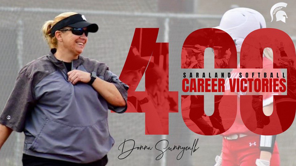 CONGRATULATIONS TO OUR HEAD COACH @coachsunnycalb ON HER 400TH CAREER WIN AT SARALAND!! 🥎 #WeLoveOurLeader @SaralandSchools