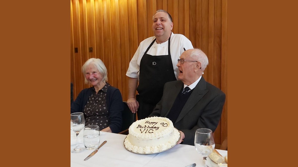 A few weeks ago, we were thrilled to host a special 90th birthday celebration for Vic, Churchill Archives Centre's first Conservator.🎂🎉 Vic, known then as Conservationist, joined the Archives Centre in 1969 and retired in 1996 after working here for 29 years in 1998.