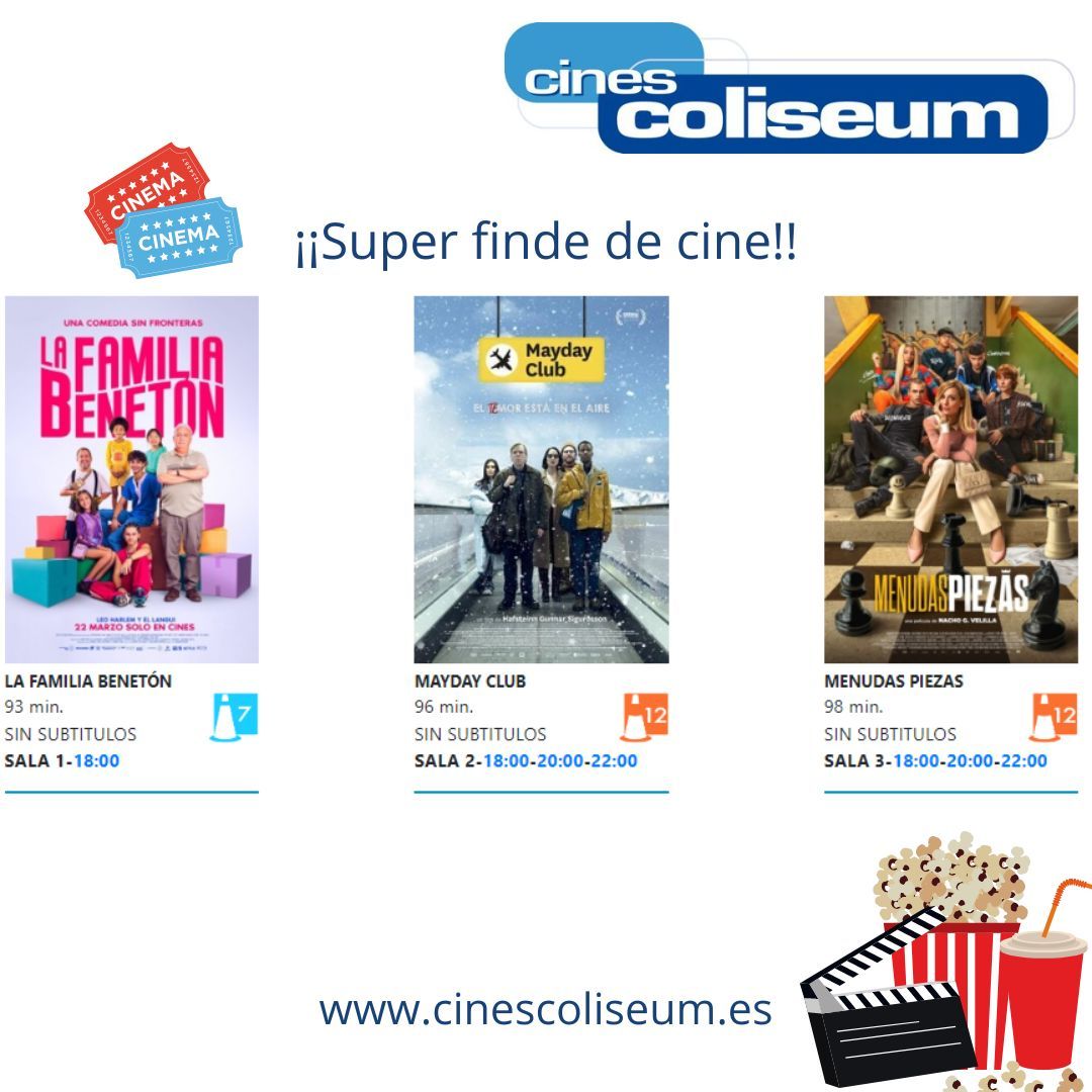 ¡¡Vamos Almansa!! 
Ven a pasar una tarde de cine a #CinesColiseum, entra en "cinescoliseum.es" y compra ya tus entradas.

#CinesColiseum #Estrenosdecine #Almansa
