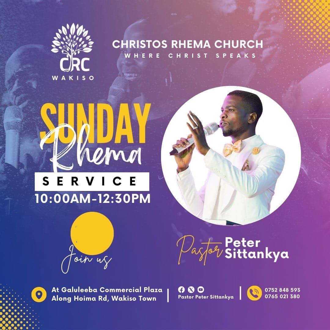 Join us tomorrow for the Sunday Rhema Service. God always has something new for you!