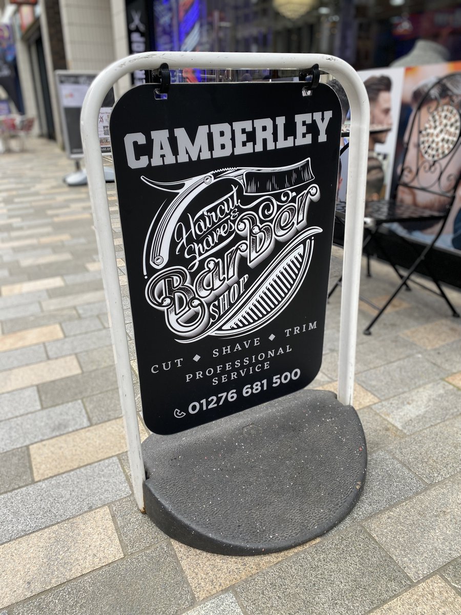 Ready for a fresh trim? Swing by Camberley Barbers where style meets precision. 😎✂️