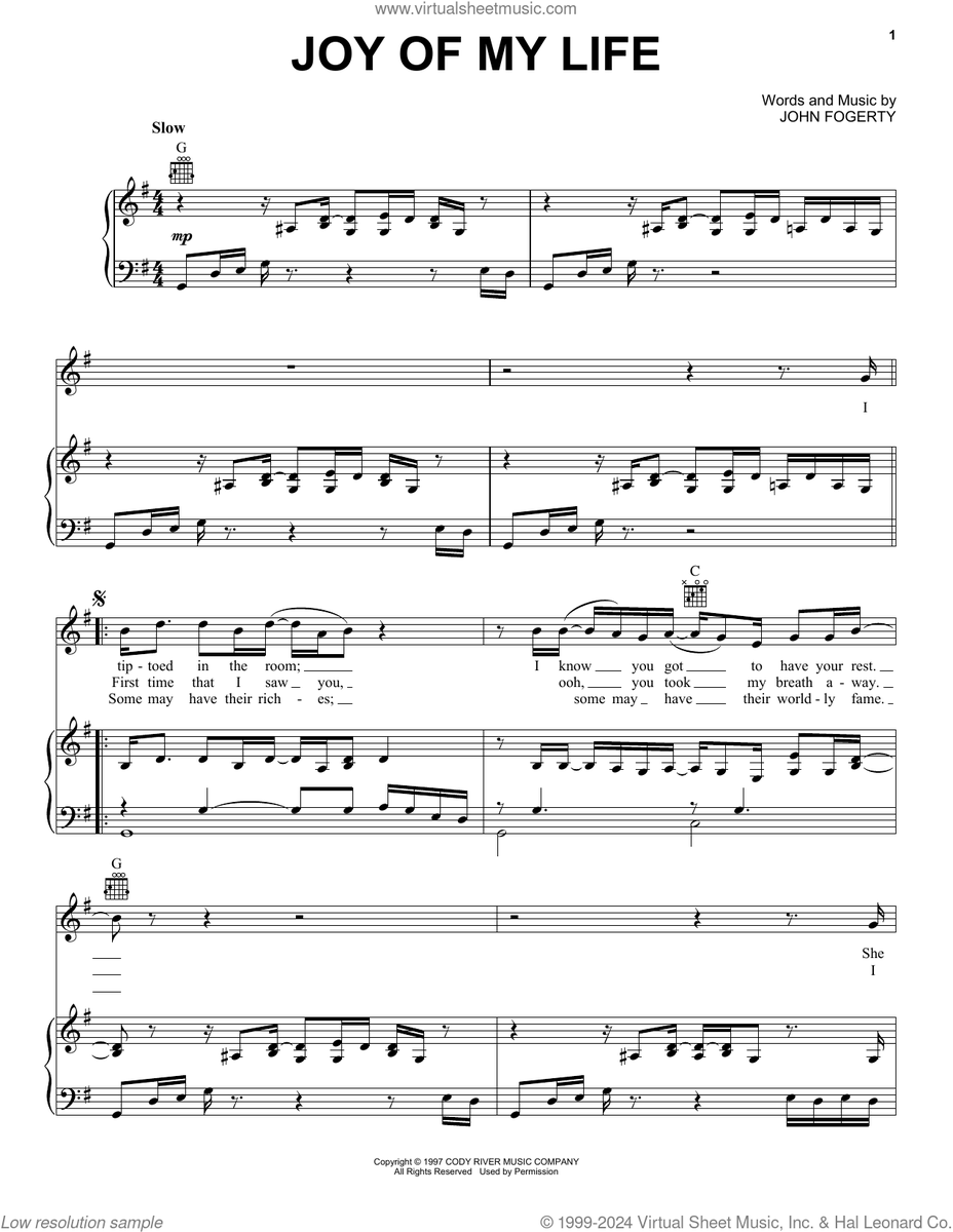 Just published: Joy Of My Life for voice, piano or guitar virtualsheetmusic.com/score/HL-14201… #sheetmusic #rock #piano