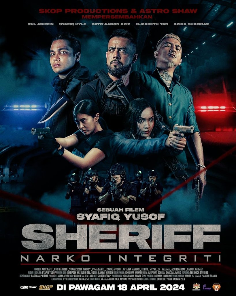 NinaFansuri's tweet photo. Hujung minggu, tengok wayang. Layan filem #SheriffNarkoIntegriti. Tak bosan dari awal sampai akhir. Aksi mantap. Lakonan hebat. Banyak plot twist. Puas hati. Berbaloi tengok. Saya bagi 10/10! #Sheriff #Movies #ZulAriffin #ShafiqKyle #AaronAziz #ElizabethTan #AziraShafinaz https://t.co/N6QwBIL1ju