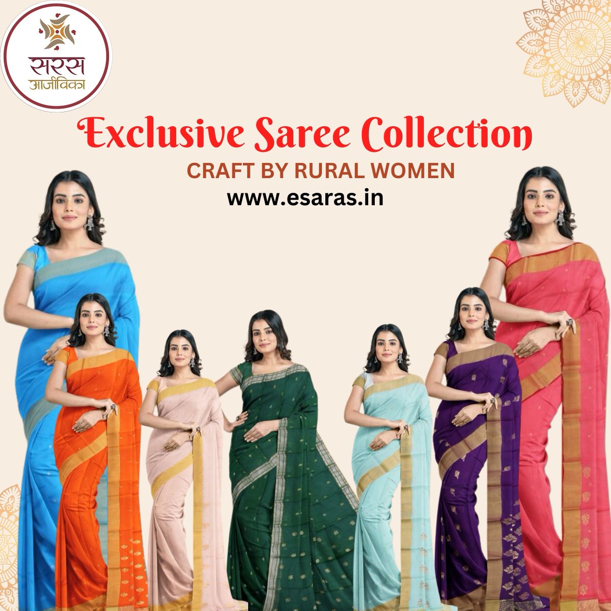 Head to esaras.in right now to browse our exquisite collection and add glamour to your style! Hurry; limited stock is available!
#Offer #SareeSale #eSaras #FestivalFashion #festivals #saras #galleryy #esaras #aajeevik #onlineshopping #festival #sareecollection