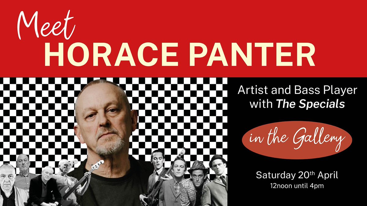 Meet artist Horace Panter in the gallery today between 12 & 4pm. This is a great opportunity to view his exciting new collection of paintings and find out more about the inspiration behind it. We look forward to seeing you.