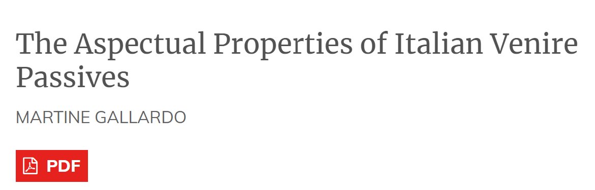 Isogloss_'s tweet photo. 3 new articles in the #RLLT21 collection:
- Control in Romanian and Se constructions, by VanDyne and MacDonald
- The Aspectual Properties of Italian Venire Passives, by Gallardo
-Explaining the Subjunctive in factive contexts by Marques
https://t.co/FiemgSxD7T https://t.co/50qsgogfw0