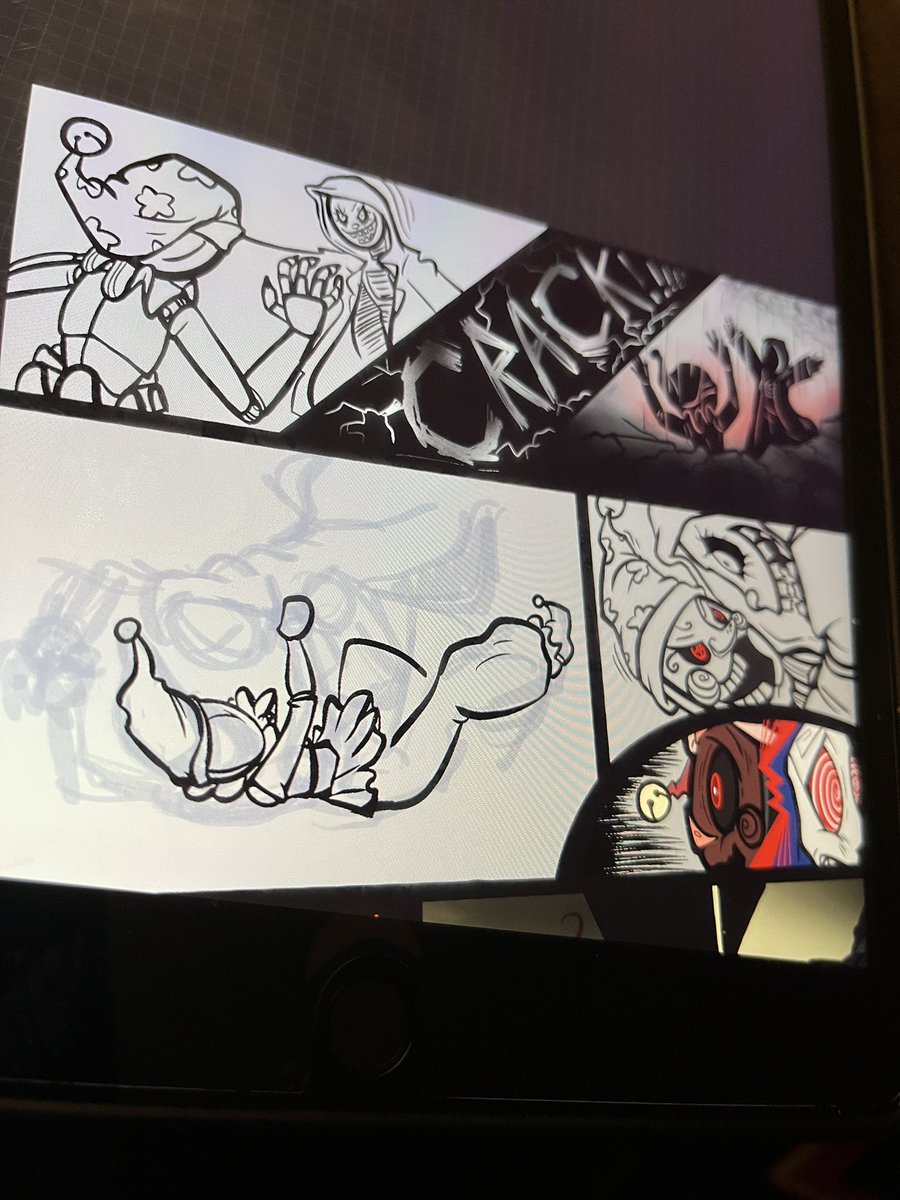 CatspawCreates's tweet photo. Last panel to line! Then colors, effectsโฆ and badda bing, badda boom!
#daycareattendant #SaMS #SunandMoonShow #TSaMS #Bloodmoon #Stitchwraith #ComicArt #wip #angst #bloodtwins #catspawart https://t.co/PZofTuF1ZT