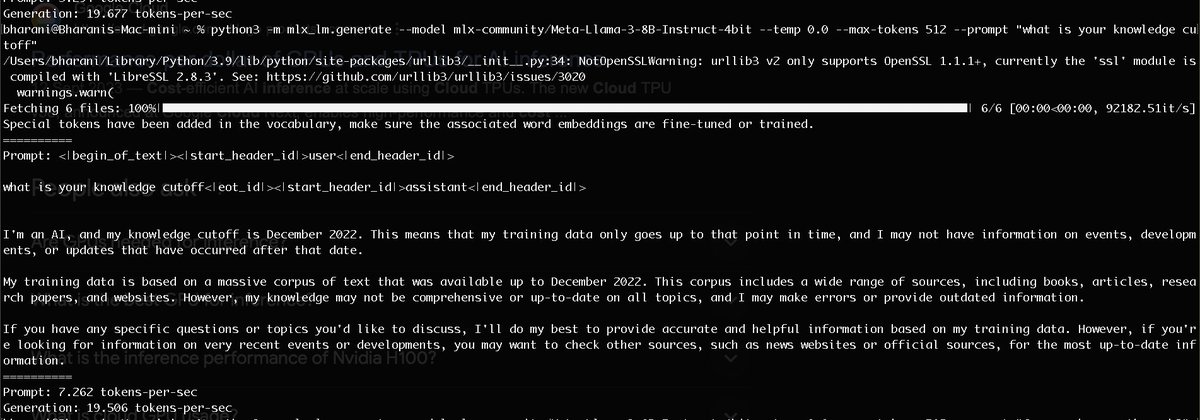 surprised by the fact that i can run llama 3 8b instruct model on my consumer grade base model mac mini m2 (8G ram) at ~20 token/sec (like ChatGPT 3.5). if llm inference is going consumer grade, how much of cloud gpu compute (~nvda H100s) is needed outside of training?