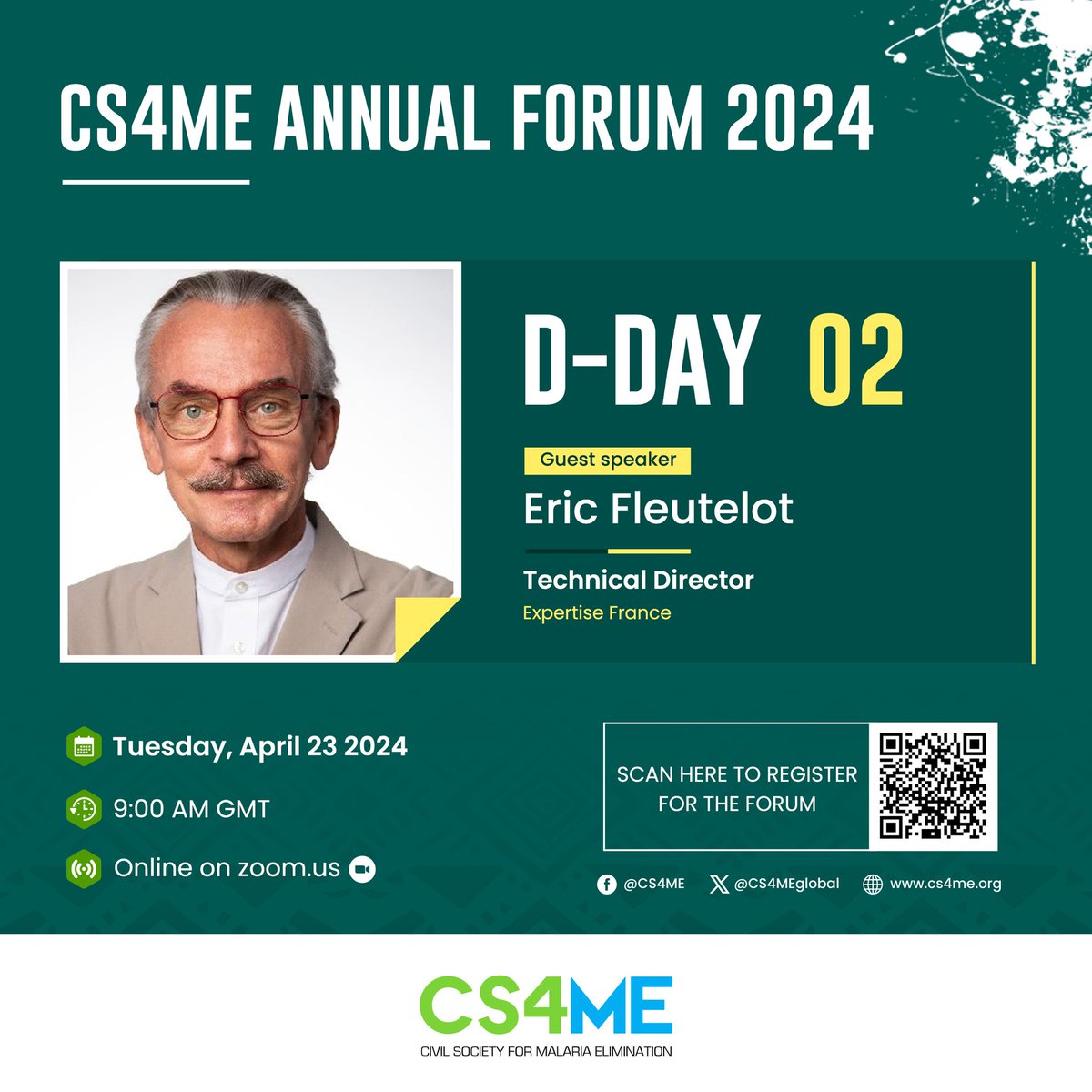 📢 Only 02 days left for the CS4ME 2024 Annual Forum. Have you registered yet for this major conference? It is going to be very insightful and engaging around the latest malaria topics! ✍🏼 Book your seat today here: us02web.zoom.us/webinar/regist… #EndMalaria #WorldMalariaDay