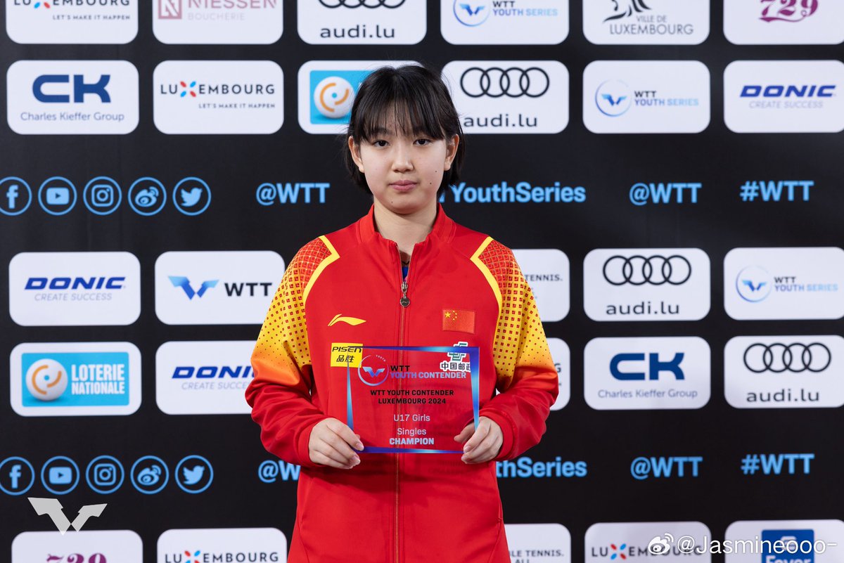 2024 WTT Luxembourg Youth Contender — U17 Girl’s Singles Champion #YangHuize! 🏆