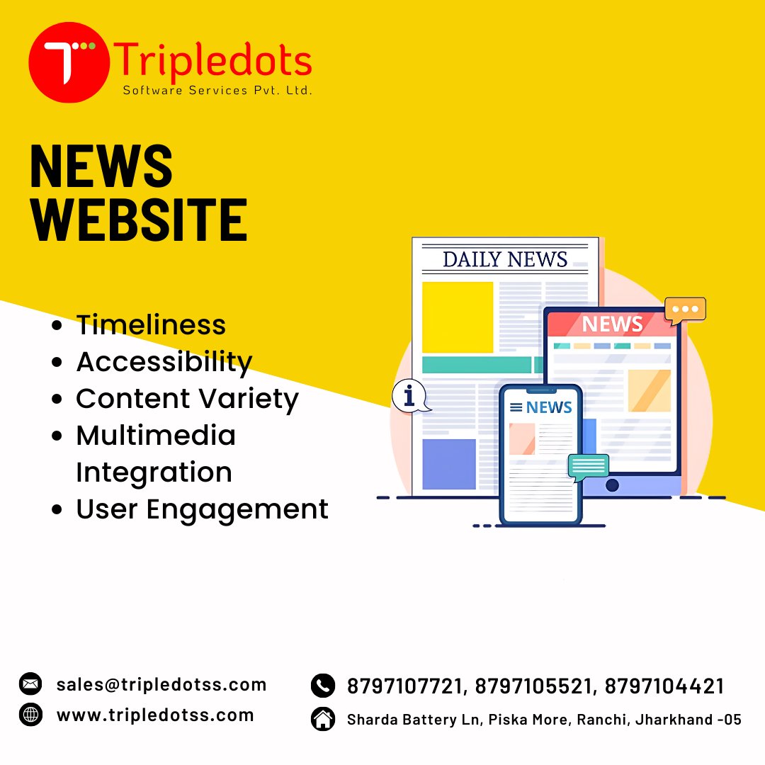 We design news websites that make headlines!

Let's chat about building yours. 

#tripledots #newswebsite #getnoticed #websitebuilders