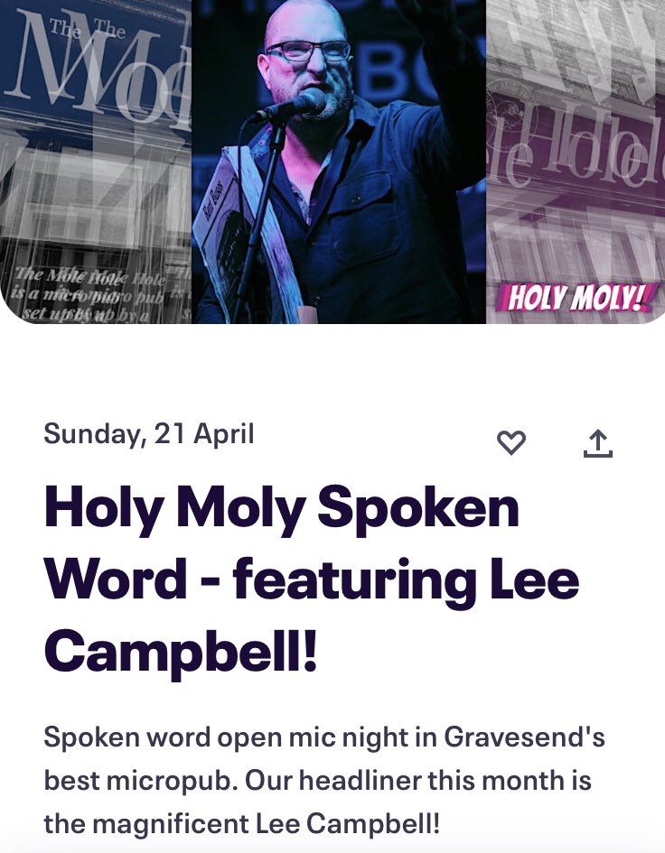 Tomorrow folks. Hope you got your (free) tickets eventbrite.co.uk/e/holy-moly-sp…

#performancepoetry #spokenword #poetry #poem #spokenwordpoetry