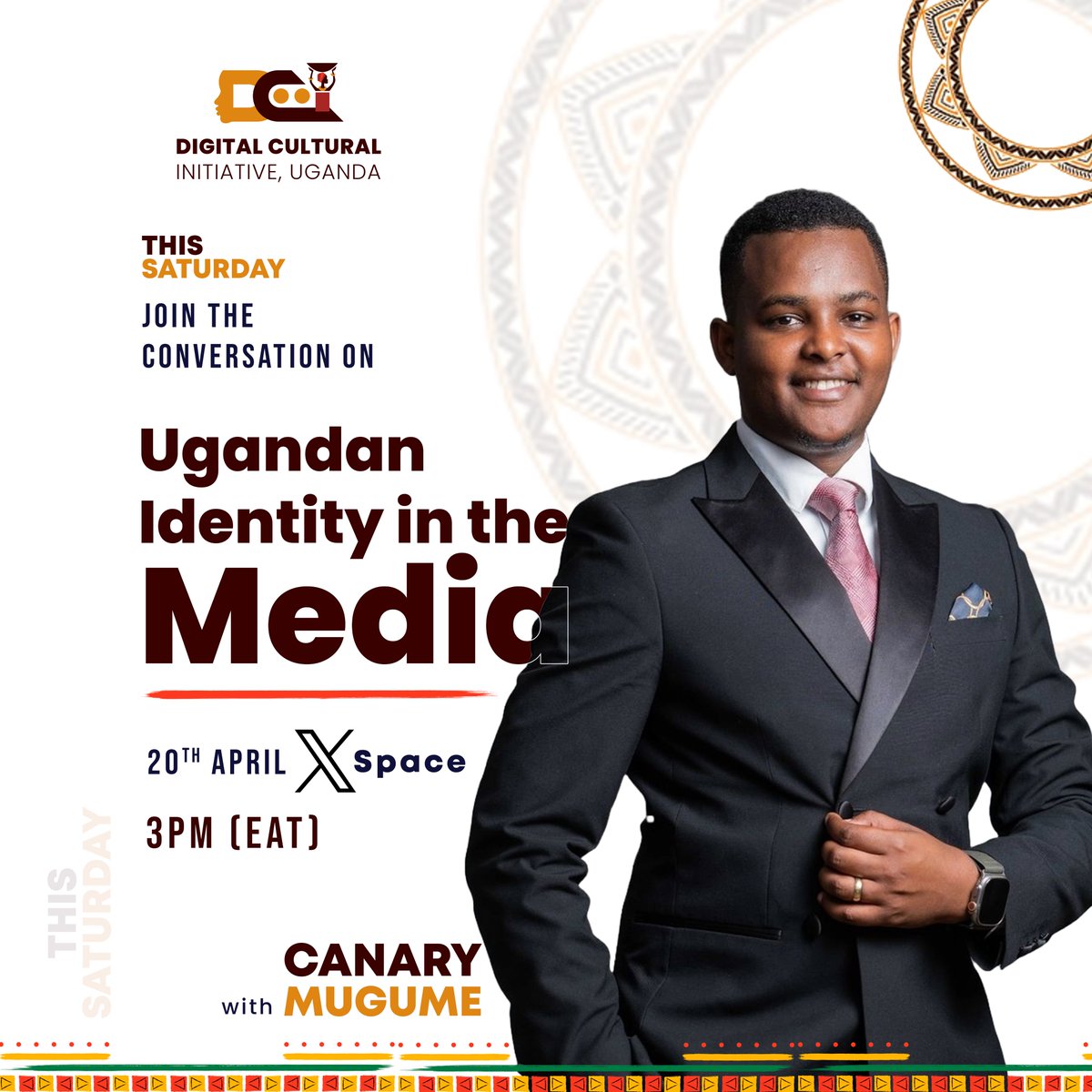 VasterVK's tweet photo. Don't miss @DCIculture X space at exactly 3pm on how journalists can rise above stereotypes and shape Africa's media landscape.
Join us for an insightful discussion on empowering voices and creating impactful narratives with @Opiaiya and @CanaryMugume 
See you there #DCI https://t.co/rVWlOs3OCZ
