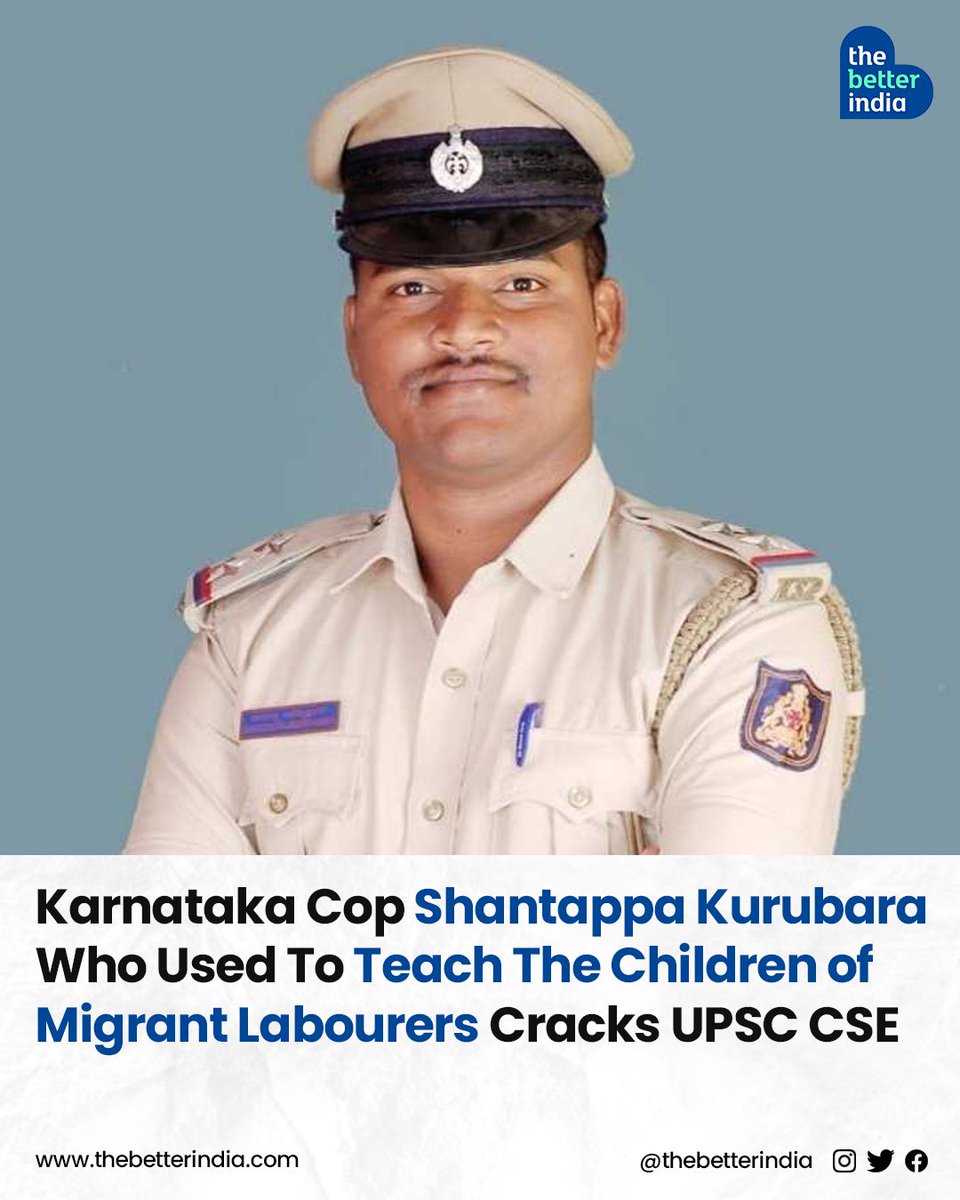 Not all heroes wear capes.  

#BengaluruHero #UPSC #UPSCSuccess #UPSCCSE #UPSCResults #ShantappaKurubara #Inspiration #Bengaluru #SuccessStory    

[UPSC, Sub-Inspector Shantappa Kurubara, UPSC Success, Bengaluru, Heroes of India, Inspiring India]